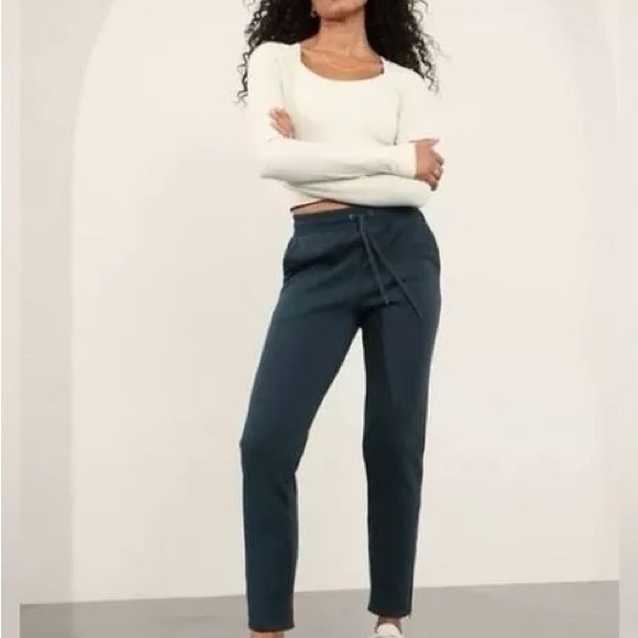 Athleta Pants - Athleta Cozy Karma High Rise Zip Ankle Pant - Color Cypress